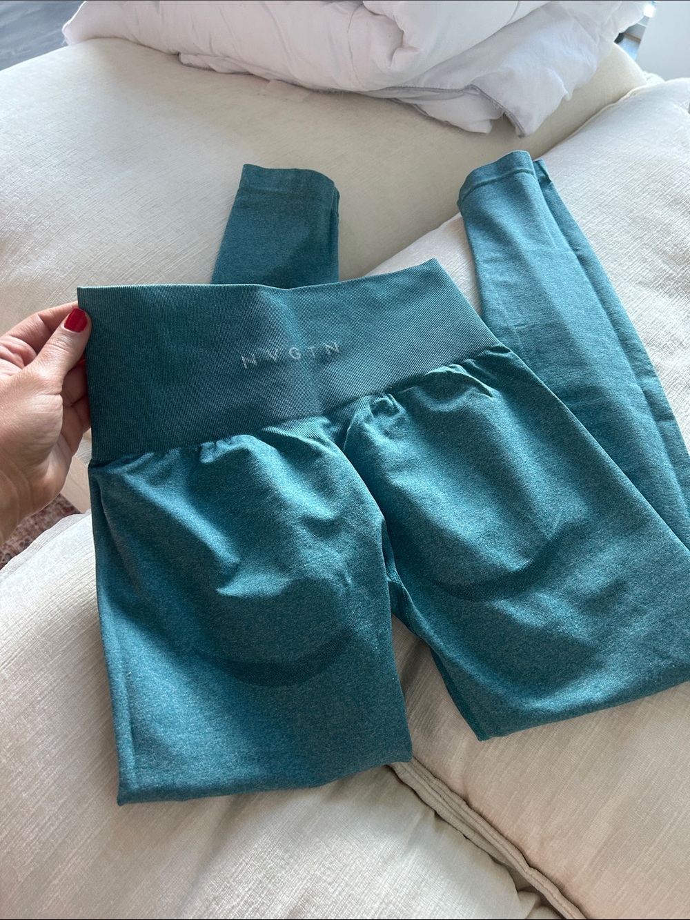NVGTN Teal Seamless High-Rise Leggings